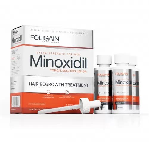 Foligain Minoxidil 5% łysienie androgenowe 3x60ml