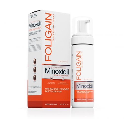 Pianka Foligain minoxidil 5% przeciw łysieniu androgenowemu